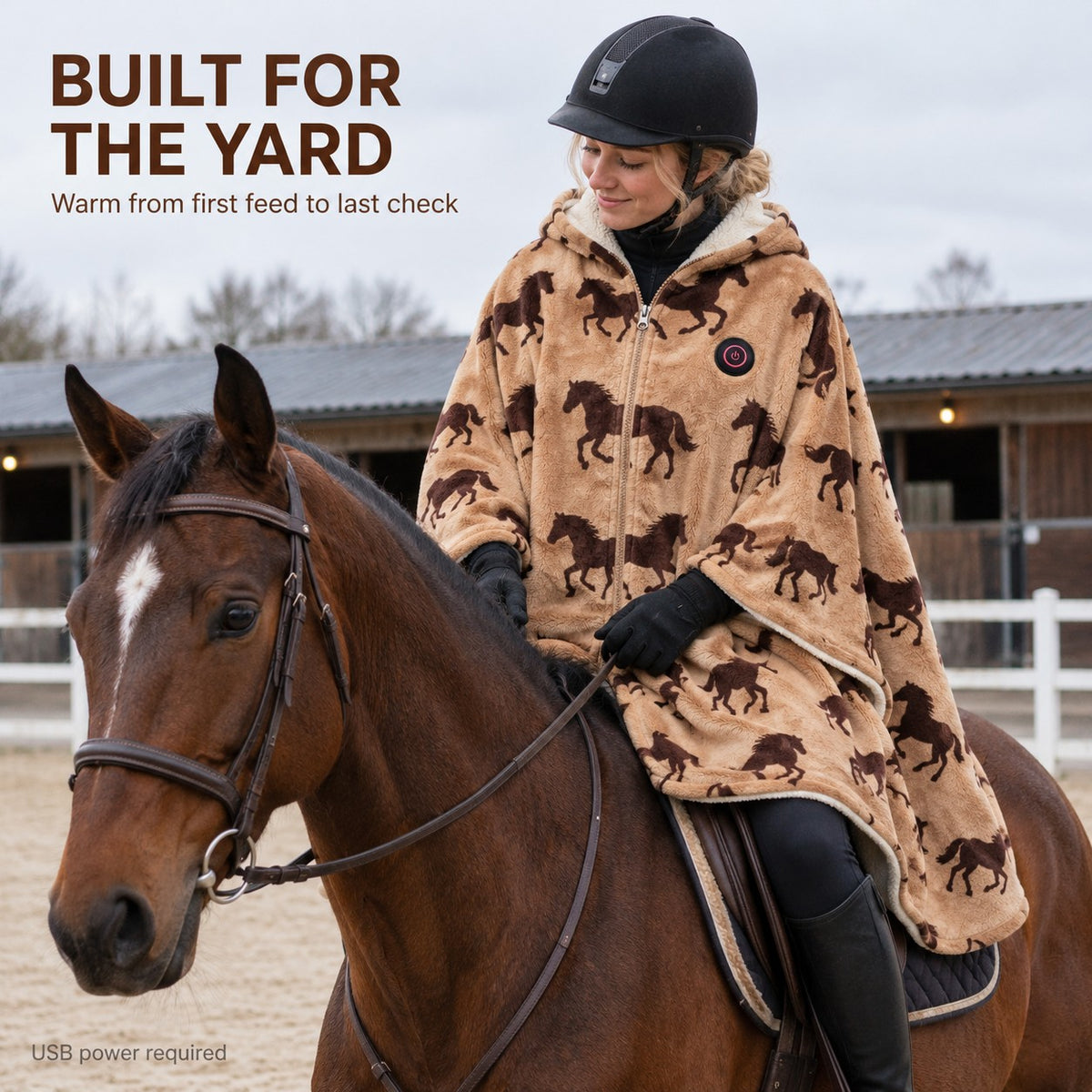 STABLEWRAP worn in the saddle at the yard