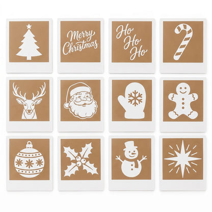 12 wiederverwendbare Weihnachts-Schablonen