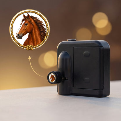 HOOFMARK car door projector with the Horse Head emblem