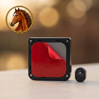 Peel-and-stick back of the HOOFMARK projector