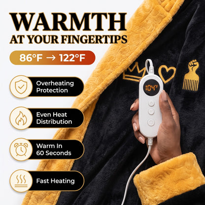 Plush lining, thick fleece, skin-friendly fabric, corded remote and power bank